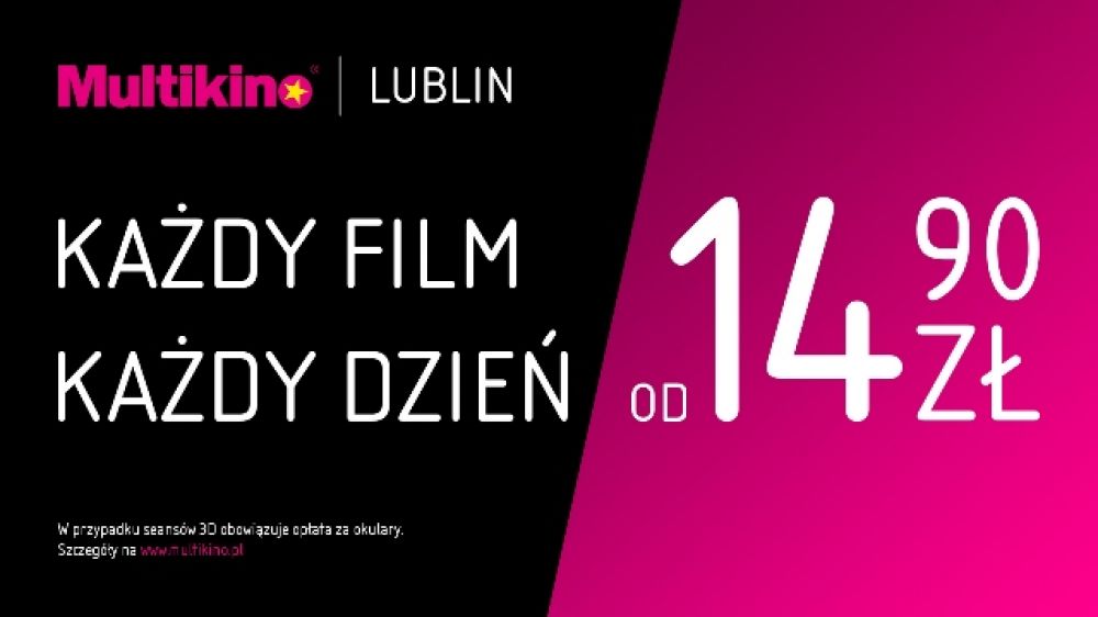 Multikino Lublin z biletami za 14,90 zł!